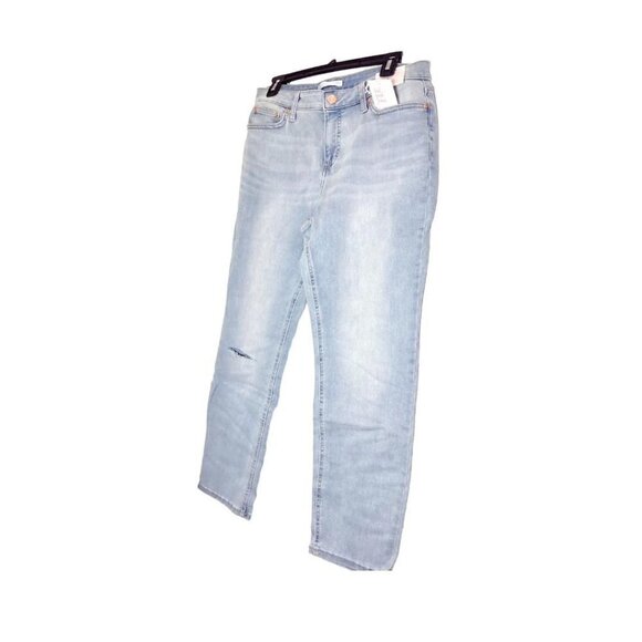 LC Lauren Conrad Womens Mid Rise Distressed Slim Fit Boyfriend Jeans Sz 10 New - Picture 7 of 9